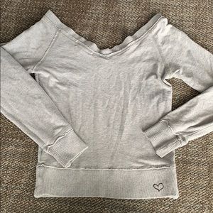 Gray Deep V sweater